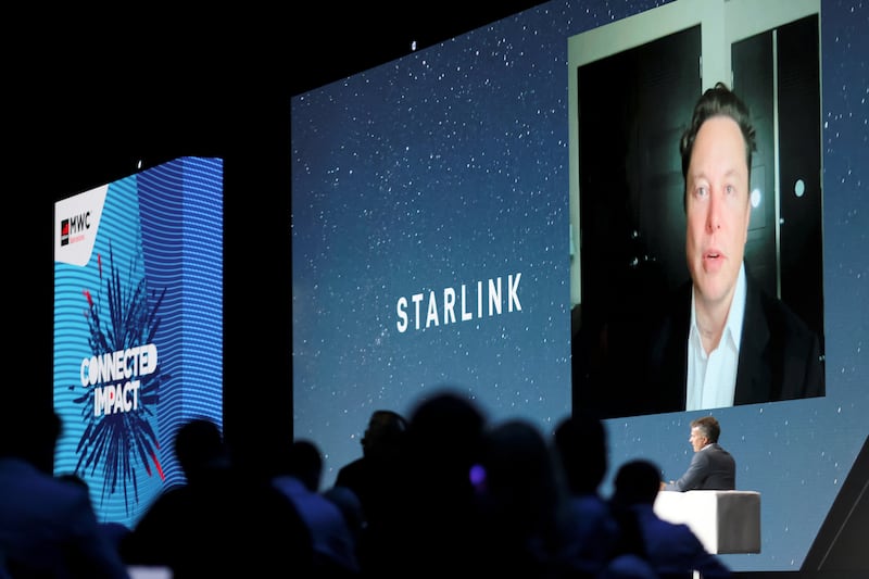 SpaceX founder and Tesla chief executive Elon Musk addresses the Mobile World Congress in Barcelona, Spain. Reuters