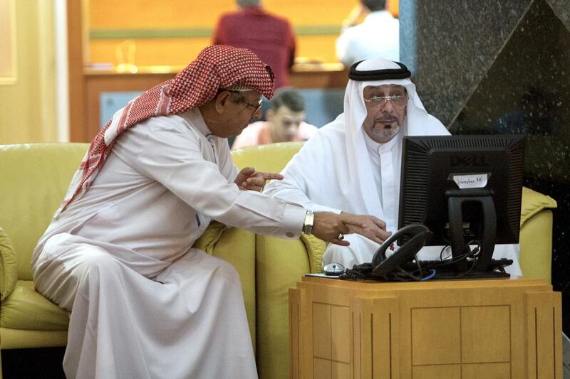 The Abu Dhabi Securities Exchange fell 0.7 per cent on Monday. Christopher Pike / The National