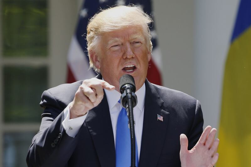 US president Donald Trump speaks in the Rose Garden at the White House on June 9, 2017. Jonathan Ernst / Reuters
