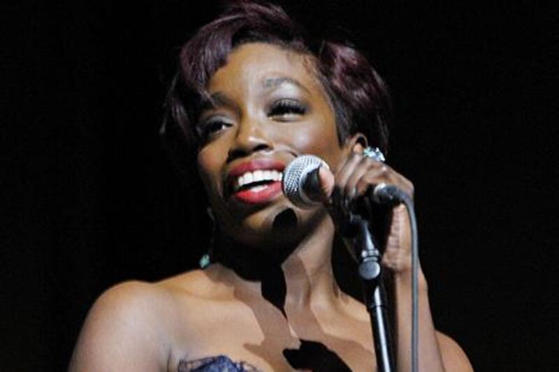 The singer Estelle, seen here performing in Los Angeles last month, looks set to become a staple of the US music charts. John Shearer / Getty Images for Art of Elysium / AFP