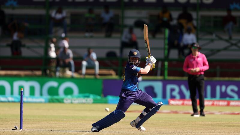 Sri Lanka's Sadeera Samarawickrama scored fifty against the UAE in their World Cup qualifier in Bulawayo. Photo: ICC