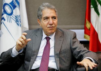 FILE PHOTO: Lebanon's Finance Minister Ghazi Wazni gestures as he speaks during an interview with Reuters in Beirut, Lebanon March 12, 2020. REUTERS/Mohamed Azakir/File Photo