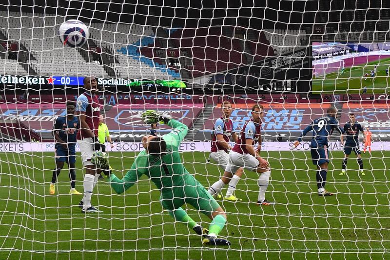 WEST HAM RATINGS: Lukasz Fabianksi - 6: Polish goalkeeper up against his former club dropped his first catch under no pressure and was lucky to retrieve ball before an Arsenal player could react. No chance with any of the goals. Getty