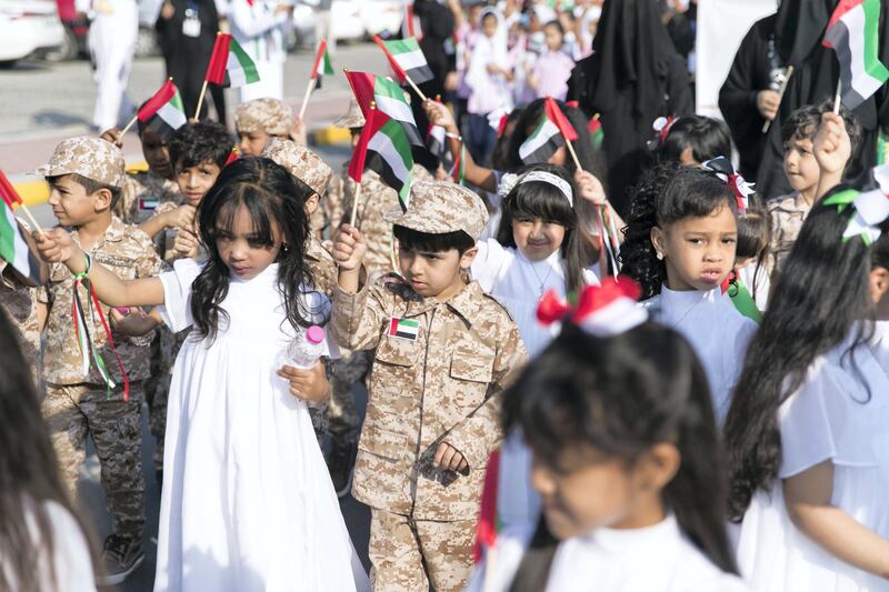 FUJAIRAH, UNITED ARAB EMIRATES - NOV 28:

Al Fujairah began it's UAE National Day celebrations with a national parade.

(Photo by Reem Mohammed/The National)

Reporter:  Ruba Haza
Section: NA