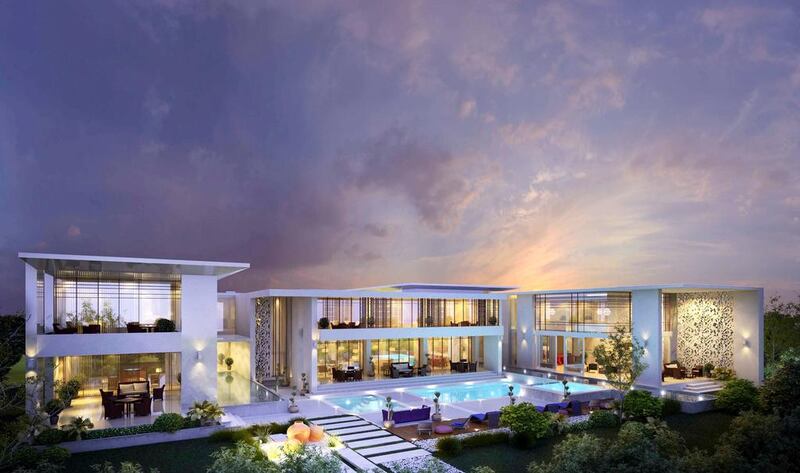 Luxury Villas and Mansions at Akoya by DAMAC. Rendering courtesy Damac