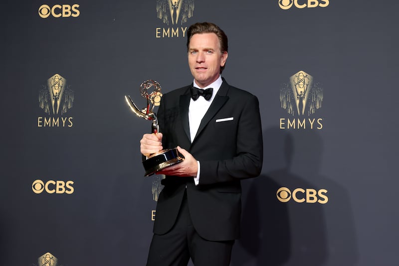 Ewan McGregor, winner of the Outstanding Lead Actor in a Limited or Anthology Series or Movie award for 'Halston'. AFP