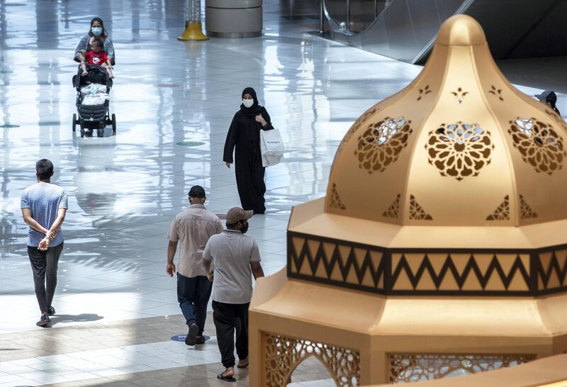 Abu Dhabi, United Arab Emirates, April 17, 2021.   Al Wahda Mall Ramadan decor.
Victor Besa/The National
Section:  NA/Stand Alone/Stock Images