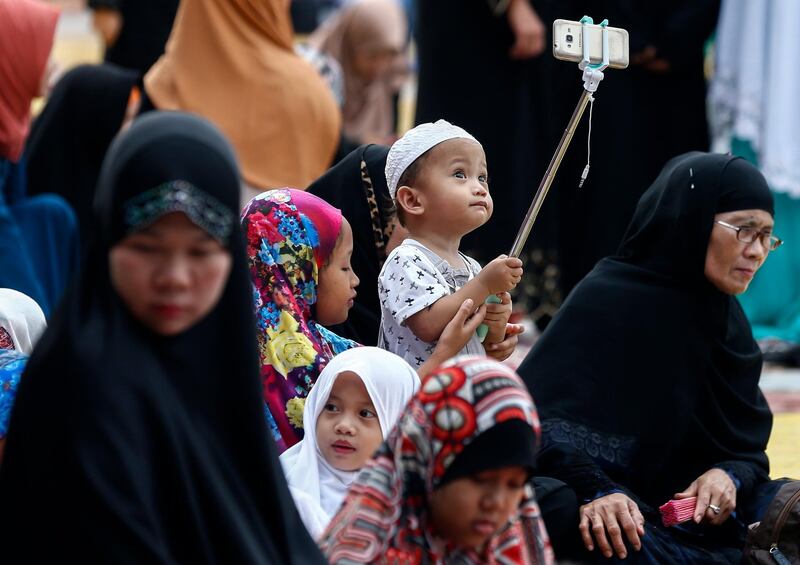 Eid Al Adha at a public park in Quezon City, Philippines. EPA