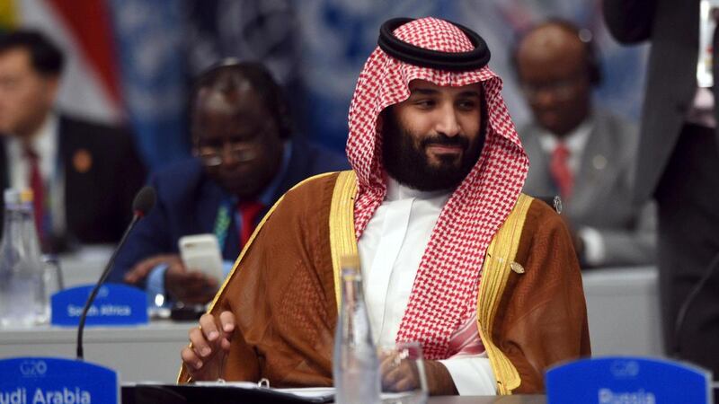 Saudi Arabia's Crown Prince Mohammed bin Salman attends the G20 Summit in Buenos Aires, Argentina. G20 Press Office via AP