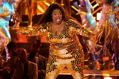 Lizzo performs 'About Damn Time' at the 2022 BET Awards at the Microsoft Theatre in Los Angeles. AP Photo