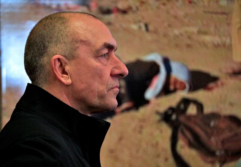 General Michael Lollesgaard, the newly appointed head of the UN observer mission in Yemen, is pictured on arrival at Sanaa International airport.  AFP