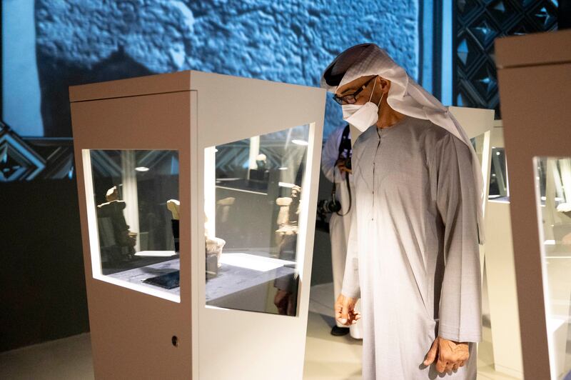 Sheikh Mohamed visits the Kuwait pavilion at Expo 2020 Dubai.