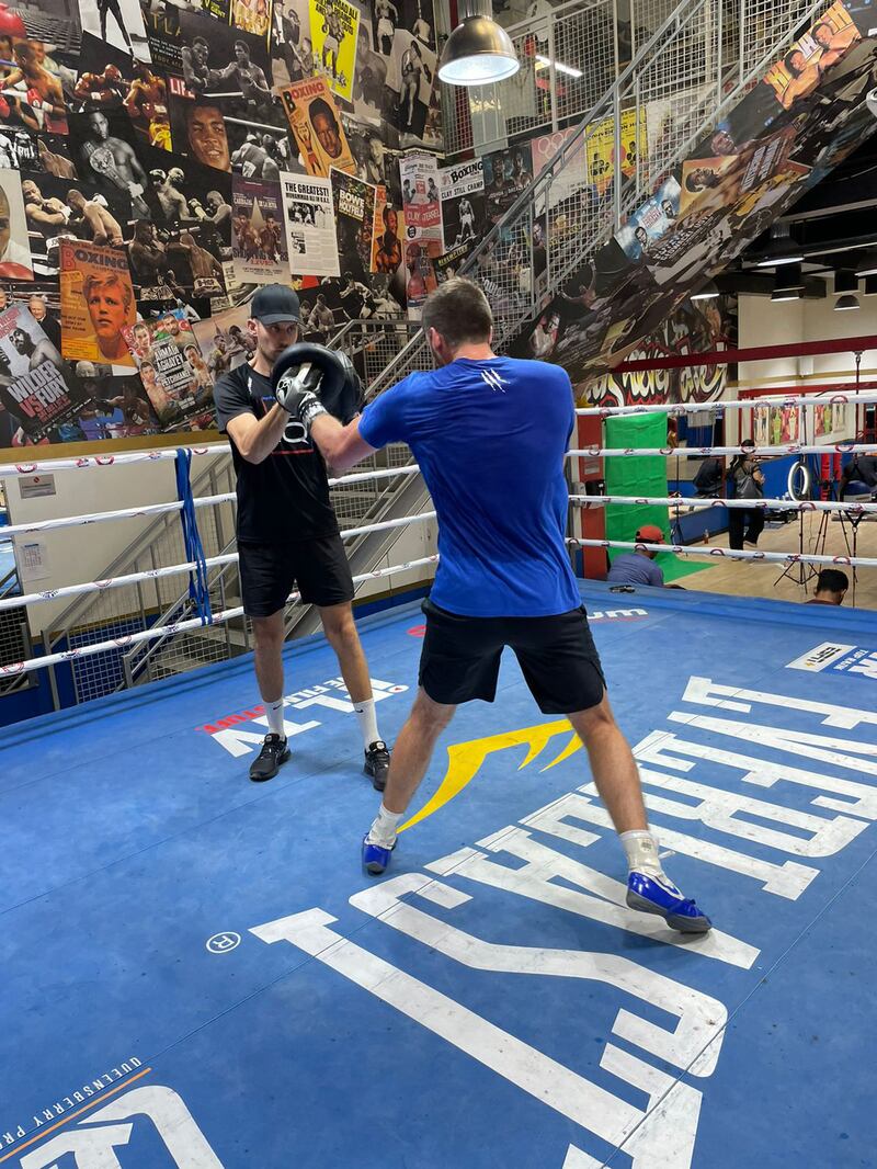 Rocky Fielding trains in Dubai as he returns to the ring after two years.