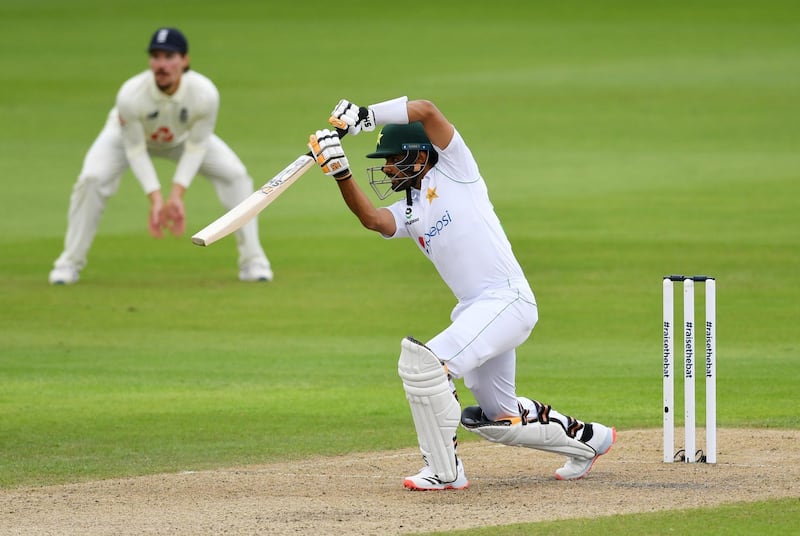 Pakistan batsman Babar Azam plays a shot. Reuters