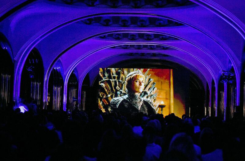 (FILES) This file photo taken on July 17, 2017 shows people watching the seventh season premiere of US TV show "Game of Thrones" at the Mayakovskaya metro station in Moscow.
HBO said July 31, 2017 its network was victimized by a cyberattack, and media reports said the hack resulted in the leak of a script of the popular series "Games of Thrones" and content from other productions.A statement by the Time Warner-owned TV group said a "cyber incident" resulted in "the compromise of proprietary information," and that the company had contacted law enforcement and outside cybersecurity firms. / AFP PHOTO / VASILY MAXIMOV