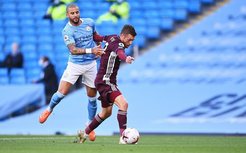 Kyle Walker – 5. Conceded the penalty that allowed Leicester to level after getting the wrong side of Vardy. His pace got him out of trouble at times but a game to forget for the full-back. EPA