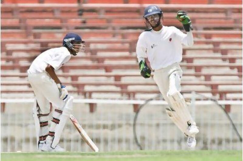 United Arab Emirates - Sharjah - June 2, 2010.

SPORTS: Dubai Modern High School takes on Delhi Private School during the SCC Inter School U16 Cricket Tournament 2010 at the Sharjah Cricket Stadium on Wednesday, June 2, 2010. Amy Leang
