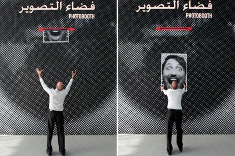 Since Saturday, a massive photo booth has been churning out poster-sized photos of the UAE public to create a buzz ahead of Emirati Expressions.