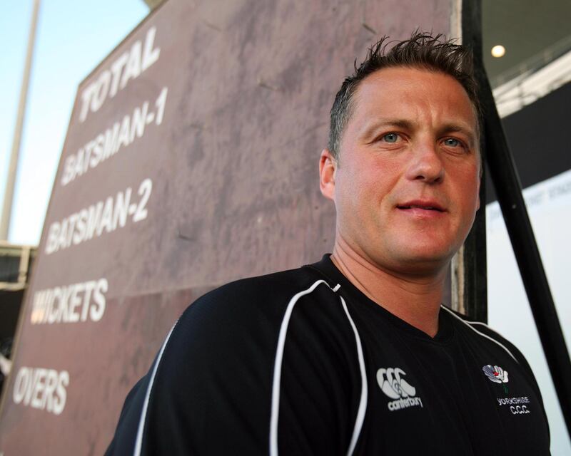 ABU DHABI-MARCH 26-08-Darren Gough of Yorkshire at the Shaikh Zayed Cricket Stadium in Abu Dhabi Wednesday March 26, 08. (Andre Forget/The National) 