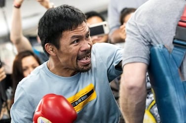 Manny Pacquiao has not fought since last July’s victory against the previously unbeaten Keith Thurman. EPA