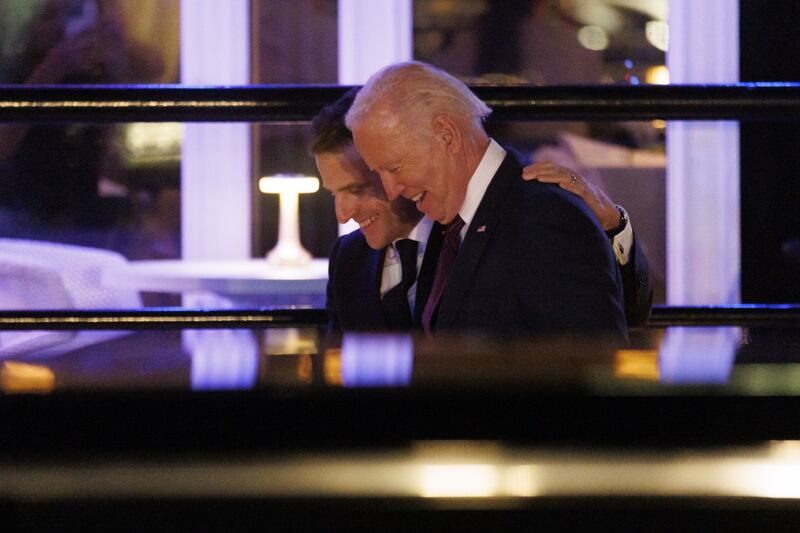 Mr Biden will welcome Mr Macron for the first White House state dinner in more than three years. Bloomberg 