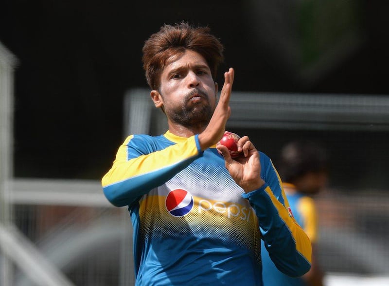 Mohammad Amir of Pakistan during the team's net sessions at Lord's on Tuesday. Tony Marshall / Getty Images / July 12, 2016 