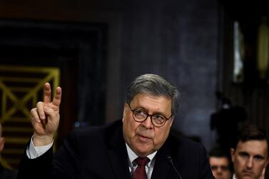 US Attorney General William Barr testifies before a Senate Judiciary Committee hearing on 'the Justice Department's investigation of Russian interference with the 2016 presidential election'. Reuters