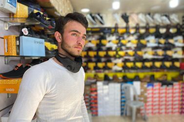 Fahed Dib, a Syrian shop owner at Raghadan market in Amman, is concerned about the effect of Jordan’s Friday lockdowns on his business. Amy McConaghy / The National