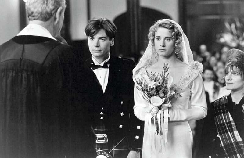 Mike Myers, Amanda Plummer, Nancy Travis in So I Married an Axe Murderer   Photo by TriStar Pictures