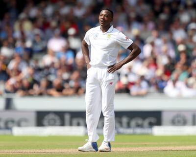South Africa's Kagiso Rabada reacts during the Fourth Investec Test at Emirates Old Trafford, Manchester. PRESS ASSOCIATION Photo. Picture date: Friday August 4, 2017. See PA story CRICKET England. Photo credit should read: Simon Cooper/PA Wire. RESTRICTIONS: Editorial use only. No commercial use without prior written consent of the ECB. Still image use only. No moving images to emulate broadcast. No removing or obscuring of sponsor logos.