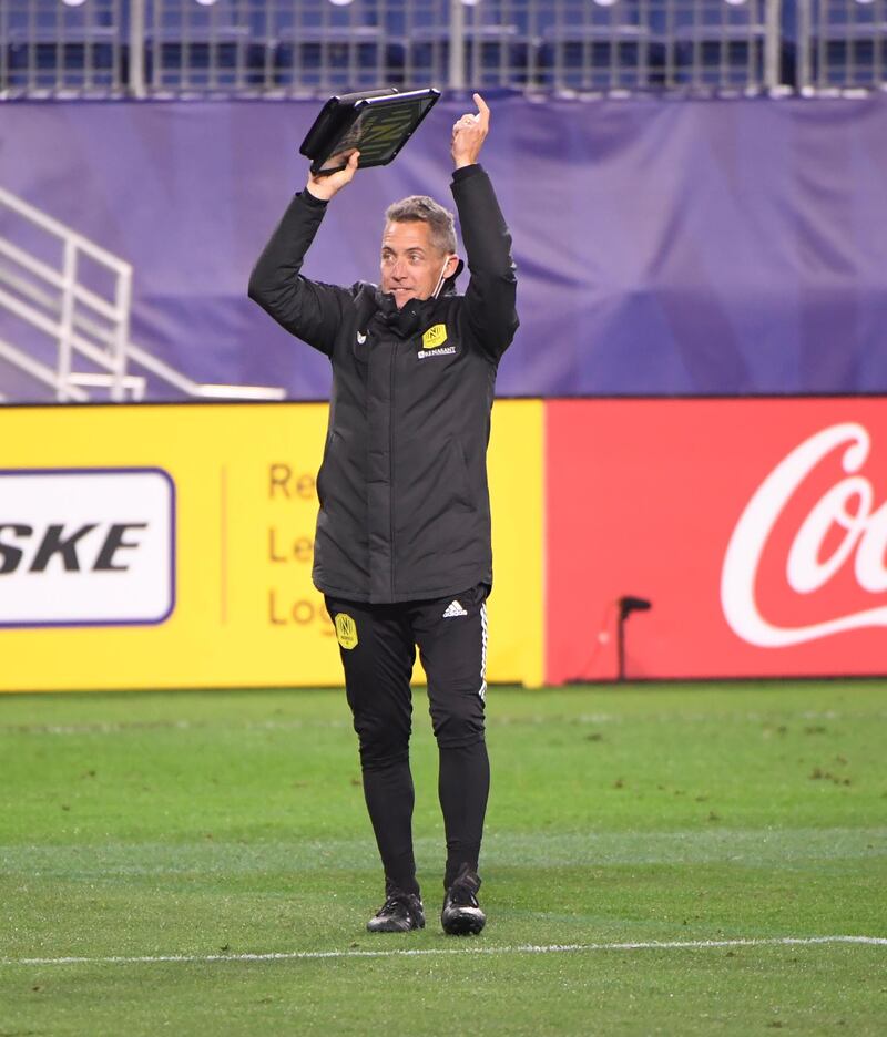 Nashville coach Gary Smith celebrates the win. USA Today