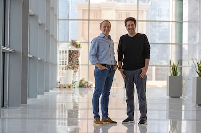 Karim Farra, left, and Ziad Aboujeb believe that amana is disrupting a market dominated by large incumbent banks or trading platforms with limited capabilities. Chris Whiteoak / The National