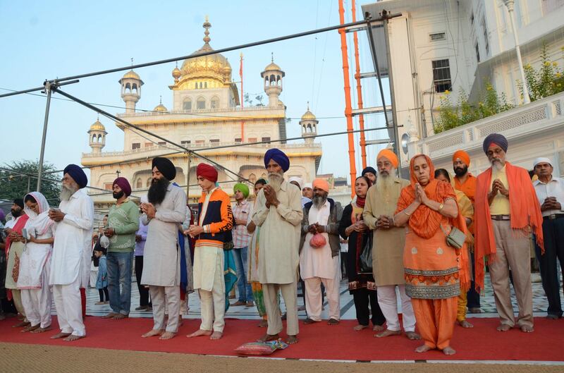 Sikh devotees visit the Golden Temple to mark Bandi Chhor Divas which coincides with the day of Diwali in Amritsar. AFP
