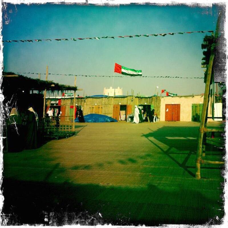Day trip with friends to the Western Region and the Mazayin Dhafra Camel Festival, 220 kms west of Abu Dhabi on December 20, 2013.  We got to the traditional souk a bit early so some of the shops were closed.  Picture taken with the Hipstamatic app for the iPhone. Liz Claus / The National