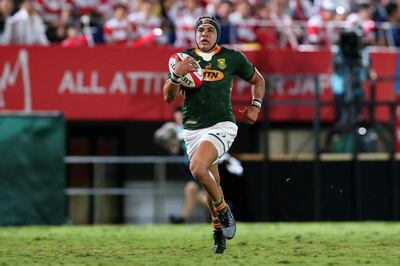 After standout performances at the 2013 Dubai Rugby Sevens, a move to Toulouse to play XVs rugby then put in train a sequence of events that saw Cheslin Kolbe called up to Rassie Erasmus’ Boks squad for the 2017 Rugby Championship. Getty Images