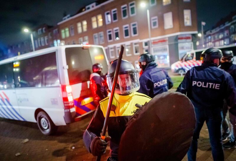 The Netherlands was hit by a second wave of riots after protesters again went on the rampage in several cities following the introduction of a coronavirus curfew over the weekend. AFP