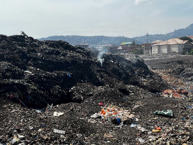 More than 2,000 people live on the Kolleh Town rubbish dump in central Freetown, Sierra Leone. Nick Webster / The National