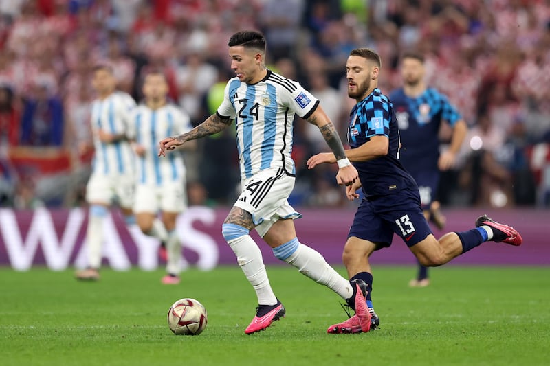 Enzo Fernandez - 8. Very comfortable against some of the best midfielders in the world. Superb tournament for the Benfica midfielder, 21. He only moved to Europe this year. He won’t be playing in Portugal in a few years. Getty