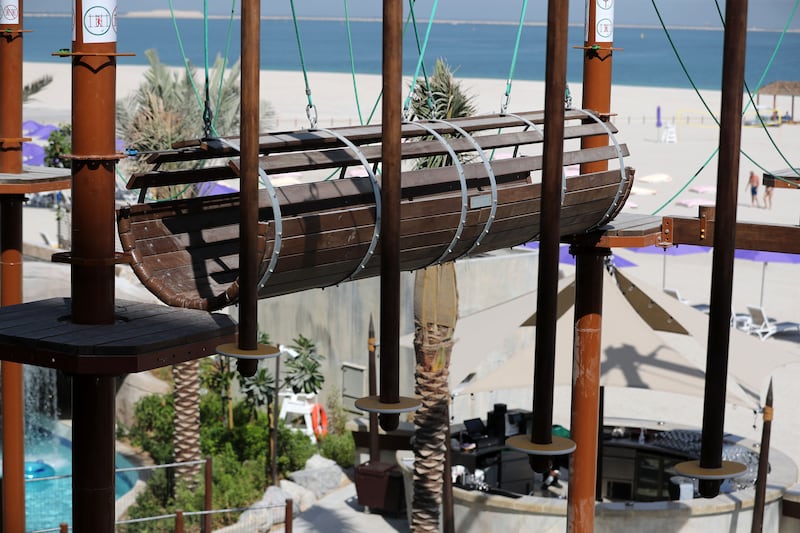 Adventure awaits at the hotel's aerial rope course.