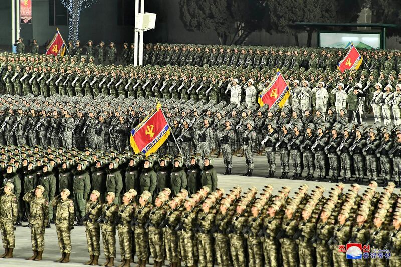 General view of a military parade to commemorate the 8th Congress of the Workers' Party in Pyongyang, North Korea. Reuters