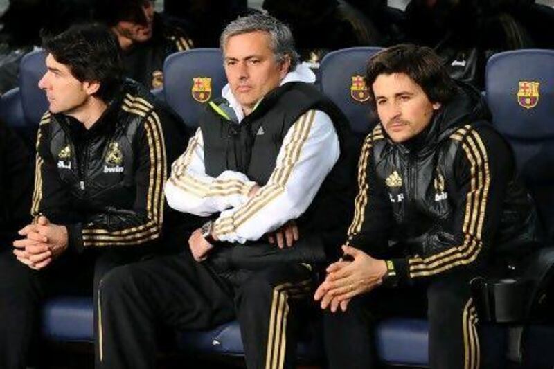 Jose Mourinho, centre, plans to return to the Premier League where he enjoyed immense success with Chelsea.