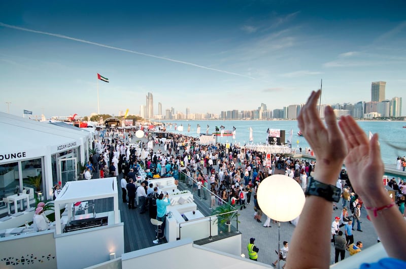 The Volvo Ocean Race village drew the crowds to the breakwater opposite Abu Dhabi's corniche.