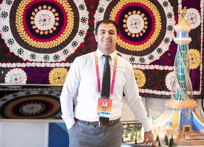 Sadulloi Ismat has enjoyed his time at the Tajikistan pavilion. Ruel Pableo for The National