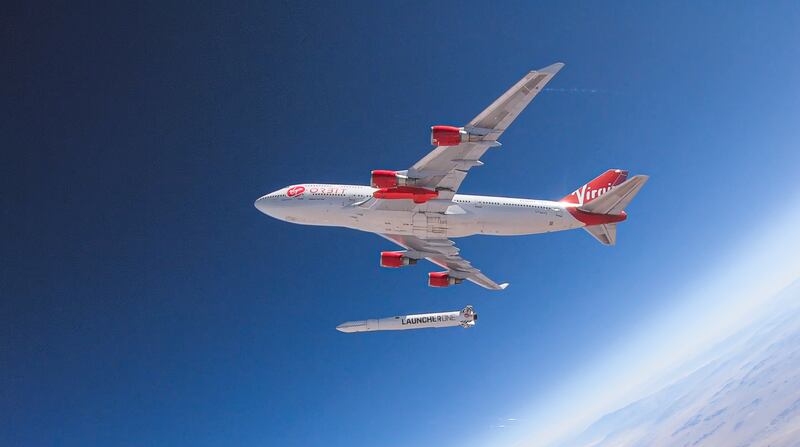 Virgin Orbit’s modified Boeing 747, Cosmic Girl, will deploy a rocket mid-air for launch into low Earth orbit within weeks. Photo: Virgin Orbit