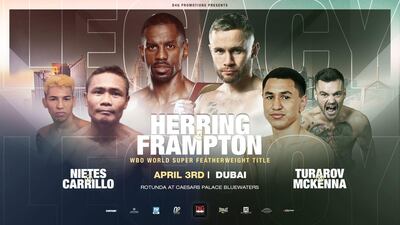 Herring v Frampton will take place in Dubai on Saturday