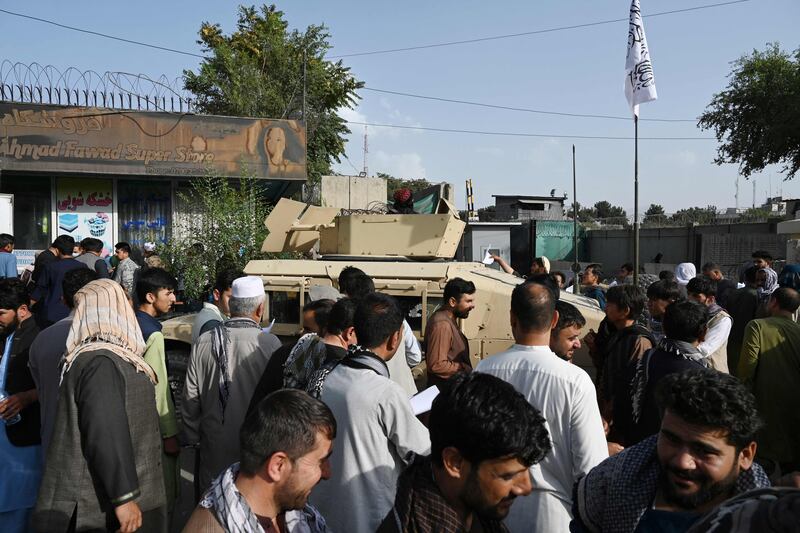 The UK says it is now evacuating security staff who guarded the British Embassy in Kabul. AFP