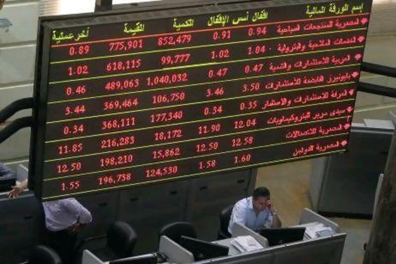 Egypt's credit default swaps spiked 19 basis points to 679.05, the fifth straight day of increases, to reach their highest levels since March 2009, while the EGX30 Index fell to a six-month low. EPA