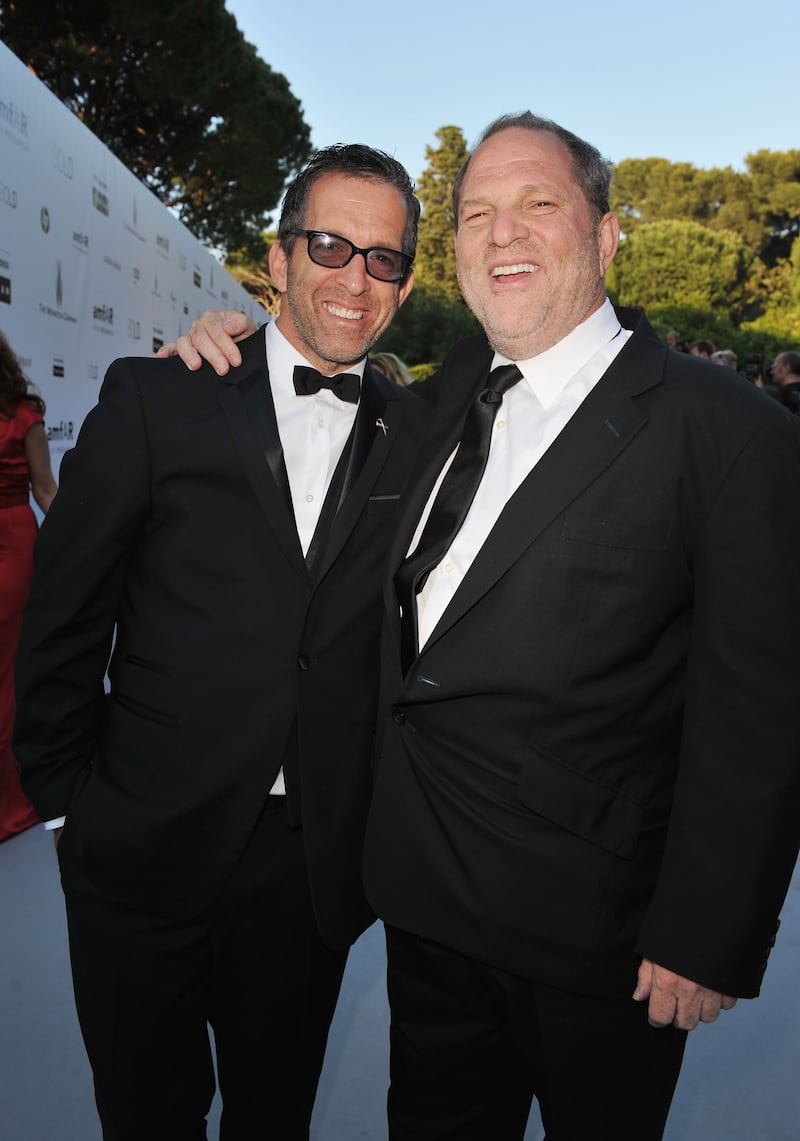 Former amfAR chairman Kenneth Cole and Harvey Weinstein at amfAR's 2010 Cinema Against Aids benefit gala at the Hotel du Cap in Antibes, France. Getty Images 