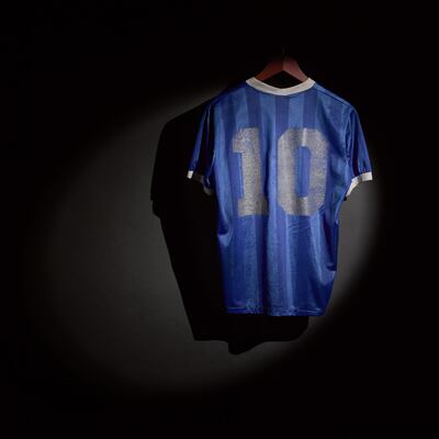 The match-worn shirt is expected to fetch more than $5.2 million. Photo: Sotheby's