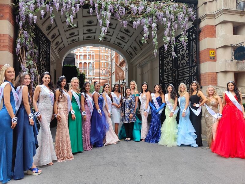 The 16 finalists who will compete for the title of Miss England 2022. The winner will represent the country at the Miss World pageant.